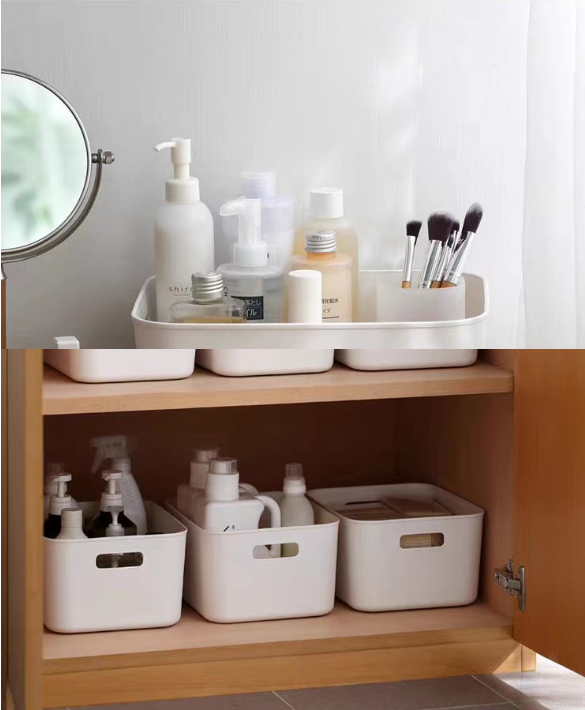 Modern Plastic Storage Basket – Multi-Purpose Organizer