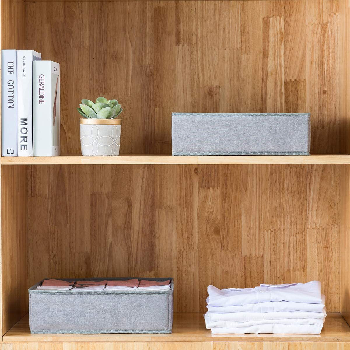 24-Compartment Foldable Storage Box – Underwear & Socks Organizer