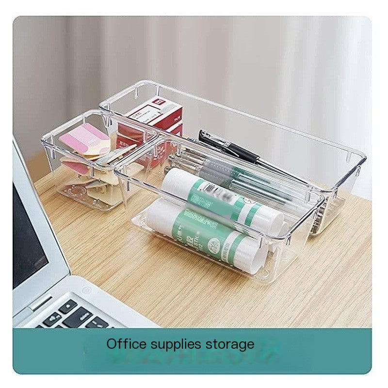 25pcs Transparent Drawer Storage Boxes – Multi-Room Organizer Set