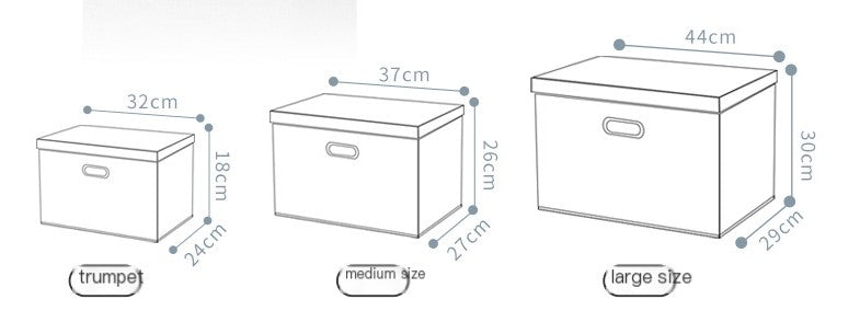 Foldable Cotton & Linen Storage box with Lid