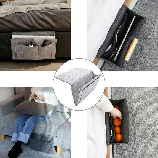 Bed Storage Bag with Pocket – Felt Organizer