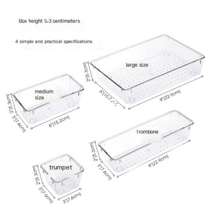 25pcs Transparent Drawer Storage Boxes – Multi-Room Organizer Set