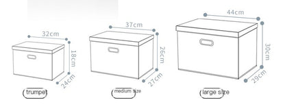 Foldable Cotton & Linen Storage box with Lid
