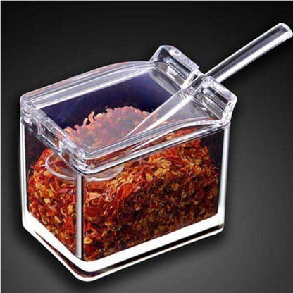 Transparent Seasoning Storage Box – 1 Layer Dispenser